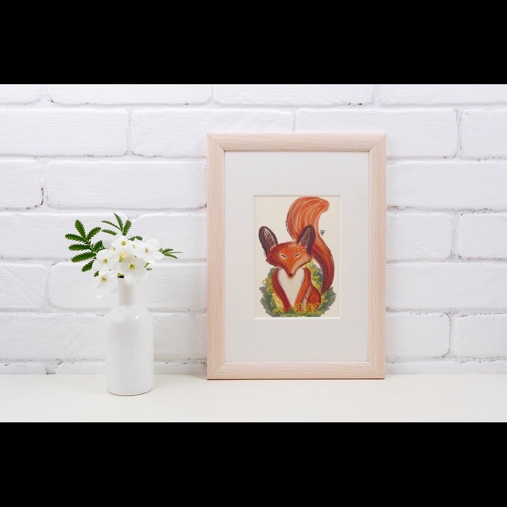Nursery Fox Art Print-4”x6”-Unframed